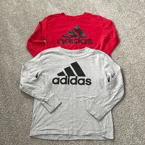 Adidas bundle-2 boys long sleeve shirts size 8. Normal wear